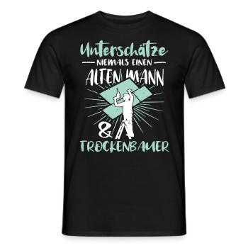 Trockenbauer Trockenbau Trockenbaumonteur - Männer T-Shirt - Schwarz - Vorne - AI Model Male 178 light (178cm)