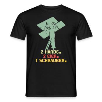 Trockenbauer Trockenbau Trockenbaumonteur - Männer T-Shirt - Schwarz - Vorne - AI Model Male 178 light (178cm)