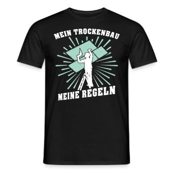 Trockenbauer Trockenbau Trockenbaumonteur - Männer T-Shirt - Schwarz - Vorne - AI Model Male 178 light (178cm)
