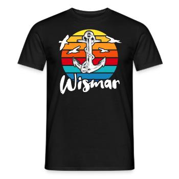 Wismar Ostsee Souvenir - Männer T-Shirt - Schwarz - Vorne - AI Model Male 178 light (178cm)