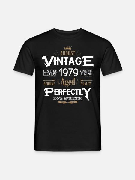 August 1979 geboren Legenden Geburtstag - Männer T-Shirt - Schwarz