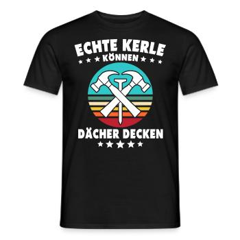 Dachdecker Dächer Decken Dachdecken - Männer T-Shirt - Schwarz - Vorne - AI Model Male 178 light (178cm)
