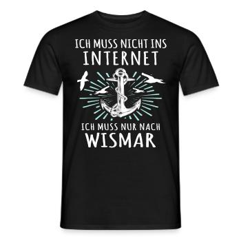 Wismar Sprüche Ostsee Wismarer - Männer T-Shirt - Schwarz - Vorne - AI Model Male 178 light (178cm)