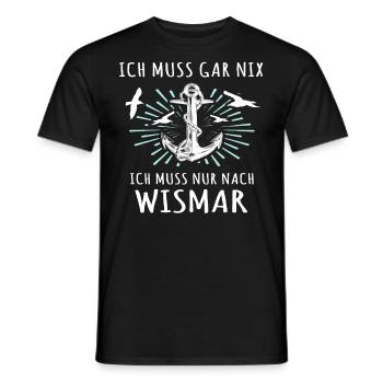 Wismar Sprüche Ostsee Wismarer - Männer T-Shirt - Schwarz - Vorne - AI Model Male 178 light (178cm)