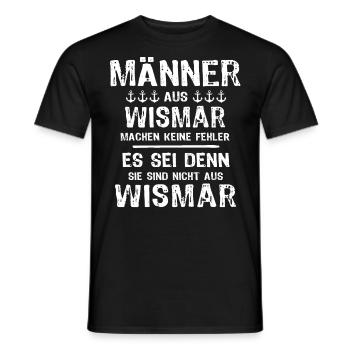 Wismar Sprüche Ostsee Wismarer - Männer T-Shirt - Schwarz - Vorne - AI Model Male 178 light (178cm)