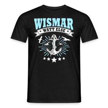 Wismar Sprüche Ostsee Wismarer - Männer T-Shirt - Schwarz - Vorne - AI Model Male 178 light (178cm)