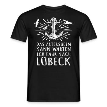 Lübeck - Männer T-Shirt - Schwarz - Vorne - AI Model Male 178 light (178cm)
