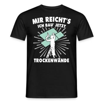 Trockenbauer Trockenbaumonteur Trockenbau - Männer T-Shirt - Schwarz - Vorne - AI Model Male 178 light (178cm)