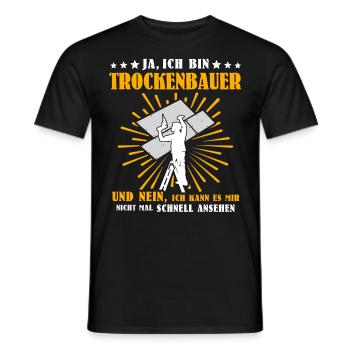 Trockenbauer Trockenbaumonteur Trockenbau - Männer T-Shirt - Schwarz - Vorne - AI Model Male 178 light (178cm)