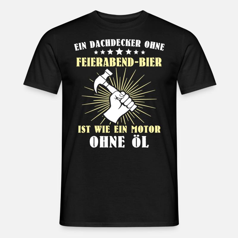 Dachdecker Sprüche Dachdecken - Männer T-Shirt - Schwarz