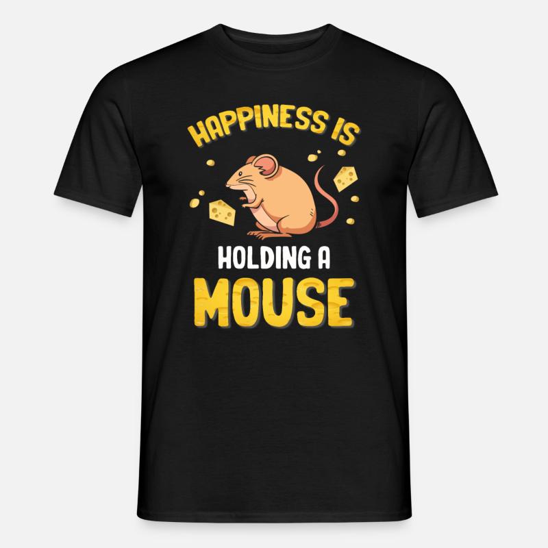 Maus Mäuschen Geschenk Ratte Nager Mouse Lausemaus - Männer T-Shirt - Schwarz