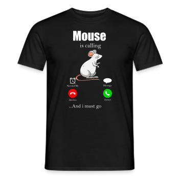Mouse Gift Mice Kids Men Mouse Advice - Men's T-Shirt - black - Front - AI Model Male 178 light (178cm)