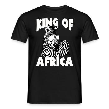 Zebra Tshirt in Afrika Pferd Safari - Männer T-Shirt - Schwarz - Vorne - AI Model Male 178 light (178cm)