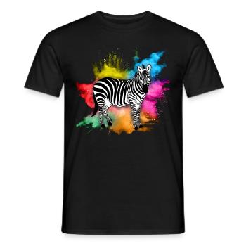 Zebra - Men's T-Shirt - black - Front - AI Model Male 178 light (178cm)