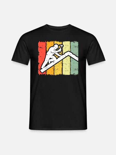 Dachdecker Motiv Dachdecken - Männer T-Shirt - Schwarz