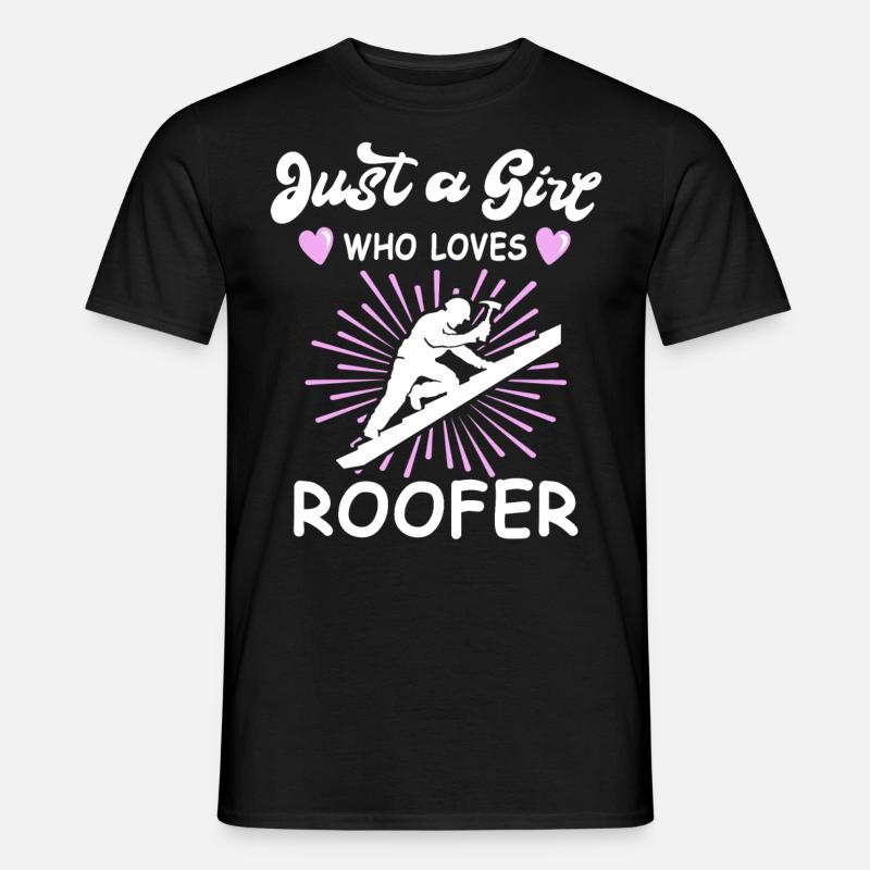 Dachdecker Motiv Dachdecken - Männer T-Shirt - Schwarz