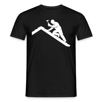 Roofing motif roofing ceilings - Men's T-Shirt - black - Front - AI Model Male 178 light (178cm)