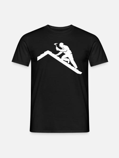 Dachdecker Motiv Dachdecken - Männer T-Shirt - Schwarz