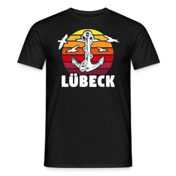 Lübeck Sprüche Hansestadt Luebeck - Männer T-Shirt - Schwarz - Vorne - AI Model Male 178 light (178cm)