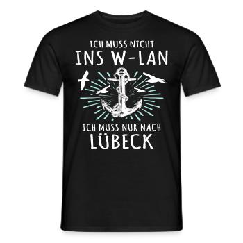 Lübeck Sprüche Hansestadt Luebeck - Männer T-Shirt - Schwarz - Vorne - AI Model Male 178 light (178cm)