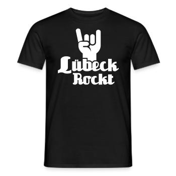 Lübeck Sprüche Hansestadt Luebeck - Männer T-Shirt - Schwarz - Vorne - AI Model Male 178 light (178cm)