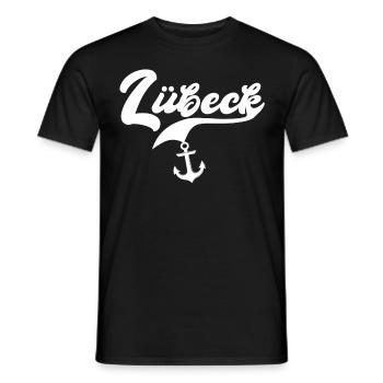 Lübeck Sprüche Hansestadt Luebeck - Männer T-Shirt - Schwarz - Vorne - AI Model Male 178 light (178cm)
