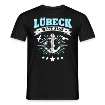 Lübeck Sprüche Hansestadt Luebeck - Männer T-Shirt - Schwarz - Vorne - AI Model Male 178 light (178cm)