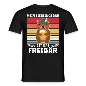 Bier Bierliebhaber Bär Biersprüche Biertrinker - Männer T-Shirt - Schwarz - Vorne - AI Model Male 178 light (178cm)