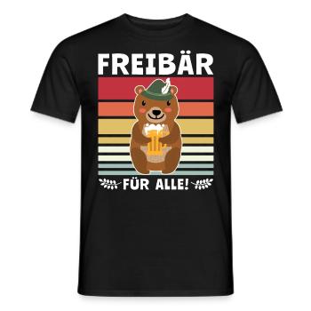 Bier Bierliebhaber Bär Biersprüche - Männer T-Shirt - Schwarz - Vorne - AI Model Male 178 light (178cm)