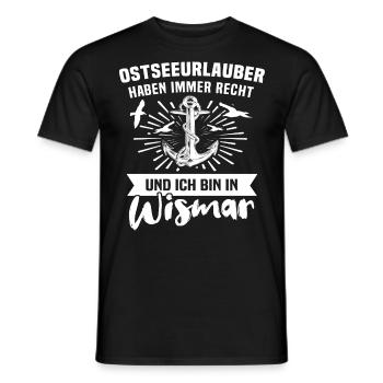Wismar - Männer T-Shirt - Schwarz - Vorne - AI Model Male 178 light (178cm)