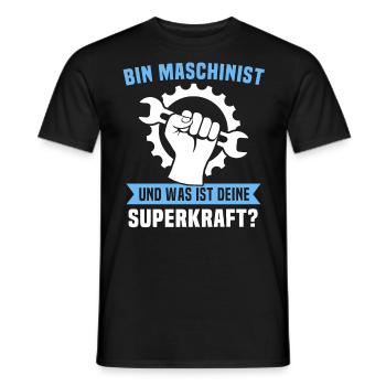 Maschinist Sprüche Maschinenführer - Männer T-Shirt - Schwarz - Vorne - AI Model Male 178 light (178cm)