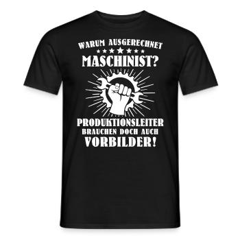 Maschinist Sprüche Maschinenführer - Männer T-Shirt - Schwarz - Vorne - AI Model Male 178 light (178cm)