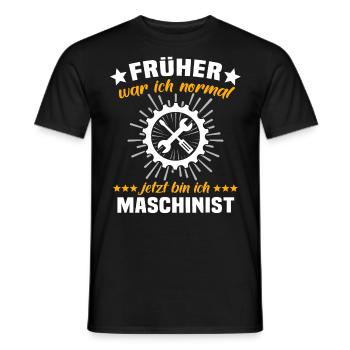 Maschinist Sprüche Maschinenführer - Männer T-Shirt - Schwarz - Vorne - AI Model Male 178 light (178cm)