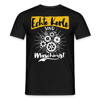 Maschinist Sprüche Maschinenführer - Männer T-Shirt - Schwarz - Vorne - AI Model Male 178 light (178cm)