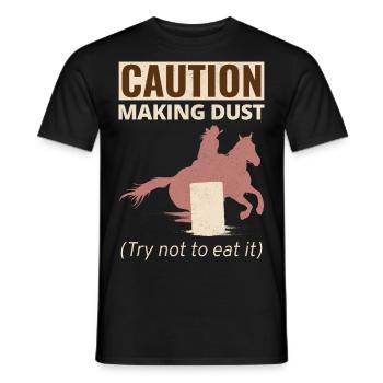 Barrel Racer Racing Reiten Reiten Rennen Rodeo - Männer T-Shirt - Schwarz - Vorne - AI Model Male 178 light (178cm)