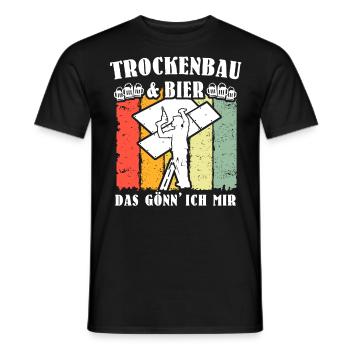 Trockenbauer Trockenbaumonteur Trockenbau - Männer T-Shirt - Schwarz - Vorne - AI Model Male 178 light (178cm)