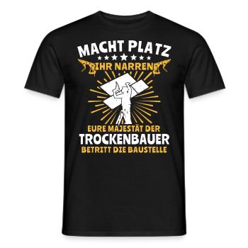 Trockenbauer Trockenbaumonteur Trockenbau - Männer T-Shirt - Schwarz - Vorne - AI Model Male 178 light (178cm)