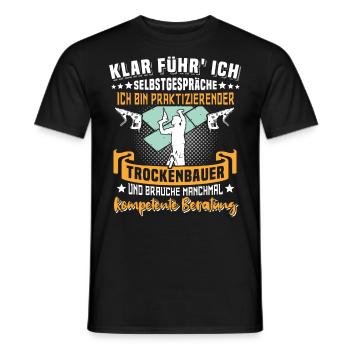 Trockenbauer Trockenbaumonteur Trockenbau - Männer T-Shirt - Schwarz - Vorne - AI Model Male 178 light (178cm)
