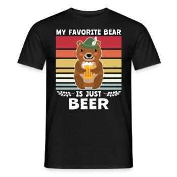 Bière Ours Dictons de bière Boozing Toasts - T-shirt homme - noir - Devant - AI Model Male 178 light (178cm)