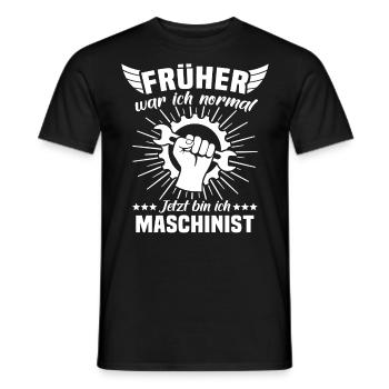 Maschinist Sprüche Maschinisten - Männer T-Shirt - Schwarz - Vorne - AI Model Male 178 light (178cm)