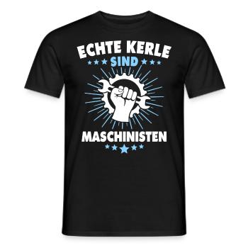 Maschinist Sprüche Maschinisten - Männer T-Shirt - Schwarz - Vorne - AI Model Male 178 light (178cm)