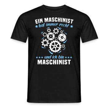Maschinist Sprüche Maschinisten - Männer T-Shirt - Schwarz - Vorne - AI Model Male 178 light (178cm)