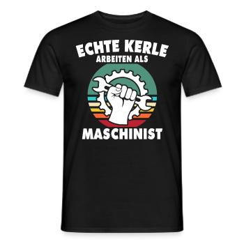 Maschinist Sprüche Maschinisten - Männer T-Shirt - Schwarz - Vorne - AI Model Male 178 light (178cm)