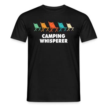 Camping Campingplatz Campen - Men's T-Shirt - black - Front - AI Model Male 178 light (178cm)