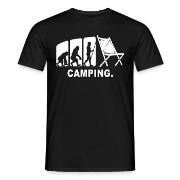 Camping Campingplatz Campen - Men's T-Shirt - black - Front - AI Model Male 178 light (178cm)