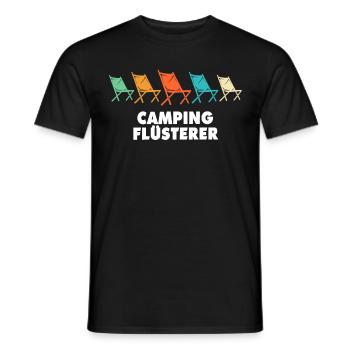 Campen Wohnwagen Camping Flüsterer - Männer T-Shirt - Schwarz - Vorne - AI Model Male 178 light (178cm)