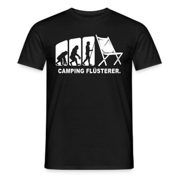 Campen Wohnwagen Camping Flüsterer - Männer T-Shirt - Schwarz - Vorne - AI Model Male 178 light (178cm)
