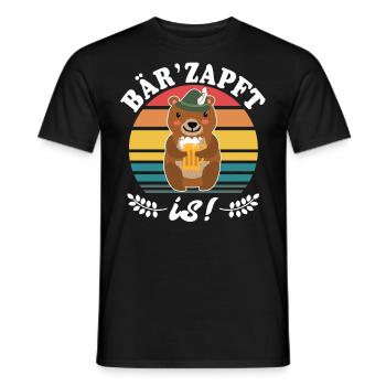 Bier Bayern Dialekt Bär Volksfest Biersprüche - Männer T-Shirt - Schwarz - Vorne - AI Model Male 178 light (178cm)