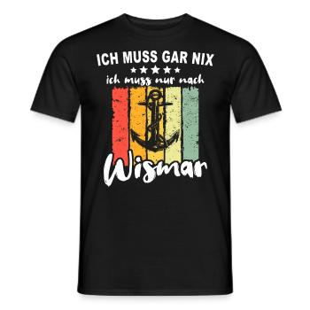Stadt Wismar Sprüche Wismarer - Männer T-Shirt - Schwarz - Vorne - AI Model Male 178 light (178cm)
