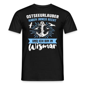 Stadt Wismar Sprüche Wismarer - Männer T-Shirt - Schwarz - Vorne - AI Model Male 178 light (178cm)